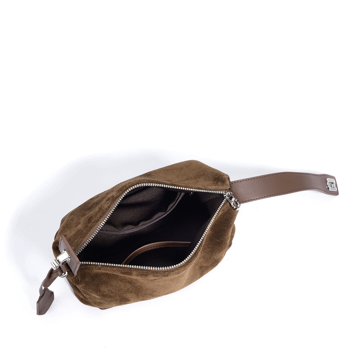 Women's Suede Crossbody Bag in brown - product photo 2