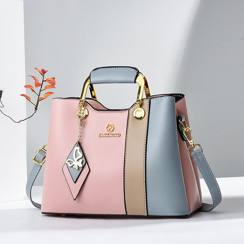 Women's Bucket Bag in white with blue - product photo 7