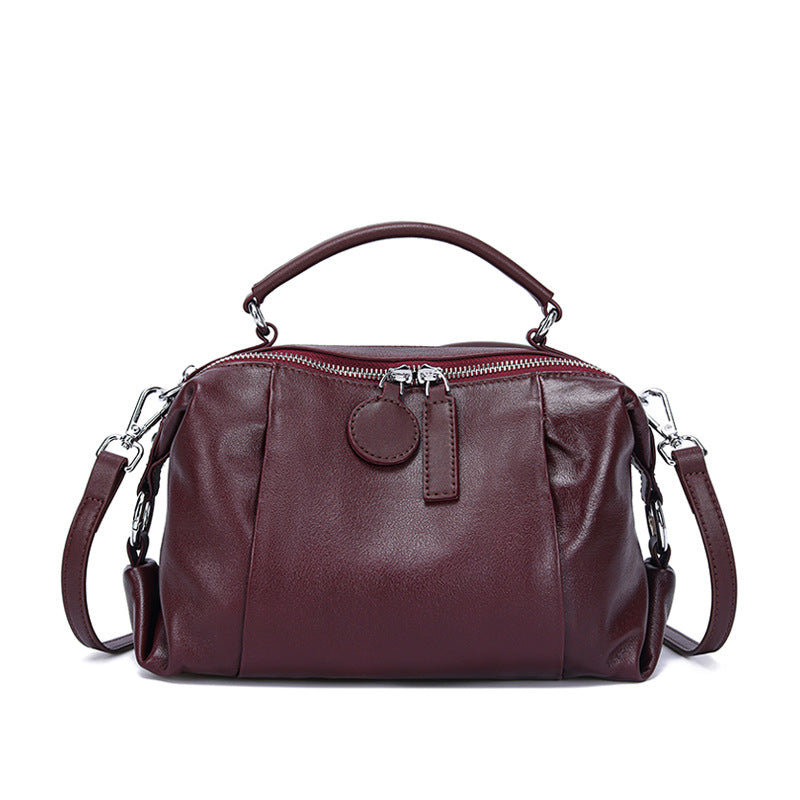 Women's Genuine Leather Crossbody Bag in coffee - product photo 6