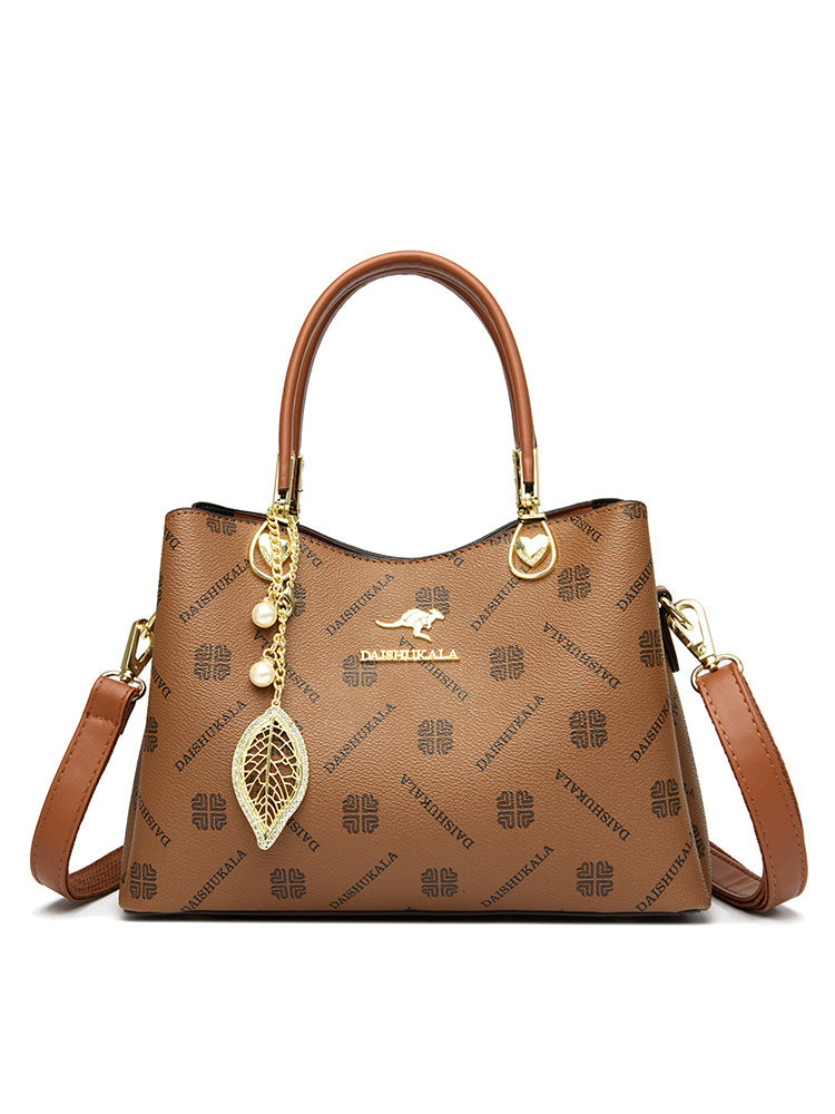 Women's Crossbody Bag in off-white with light brown - product photo 4