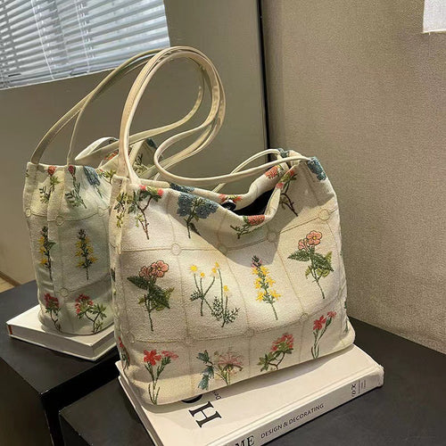 Women's Canvas Shoulder Bag in black - product photo 1