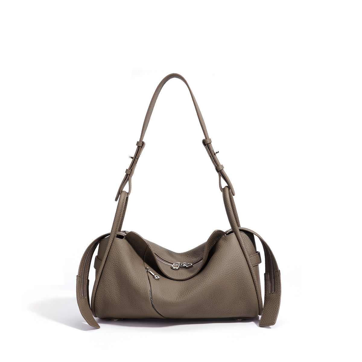 Women's Genuine Leather Crossbody Bag in black - product photo 8