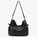 Women's Leather Shoulder Bag in black - product photo 6