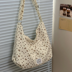 Women's Corduroy Crossbody Bag in cream white - product photo 2