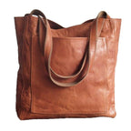 Women's Leather Bag in light brown - product photo 2