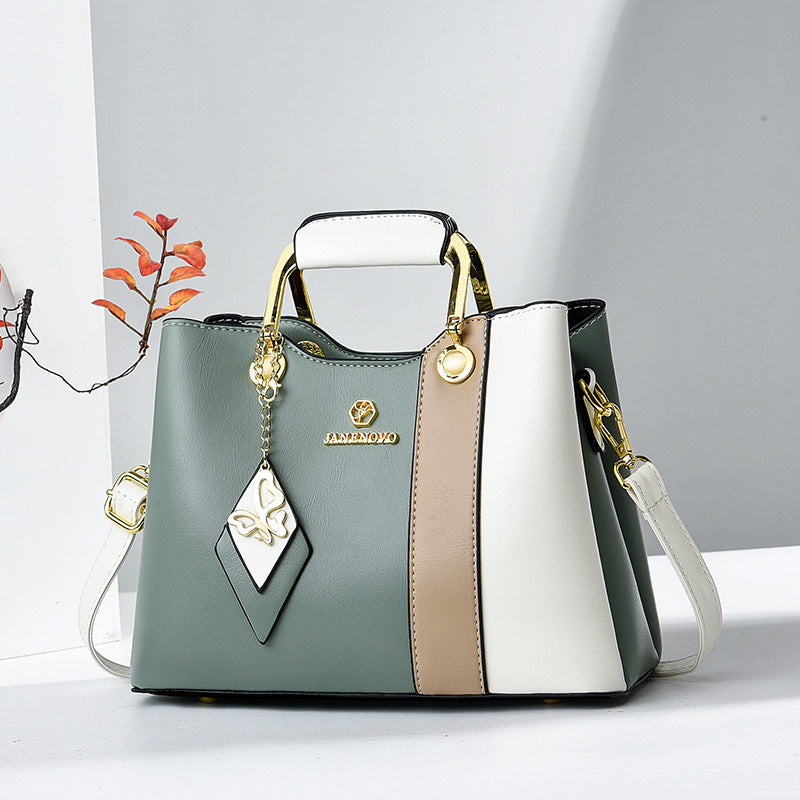 Women's Bucket Bag in white with blue - product photo 8