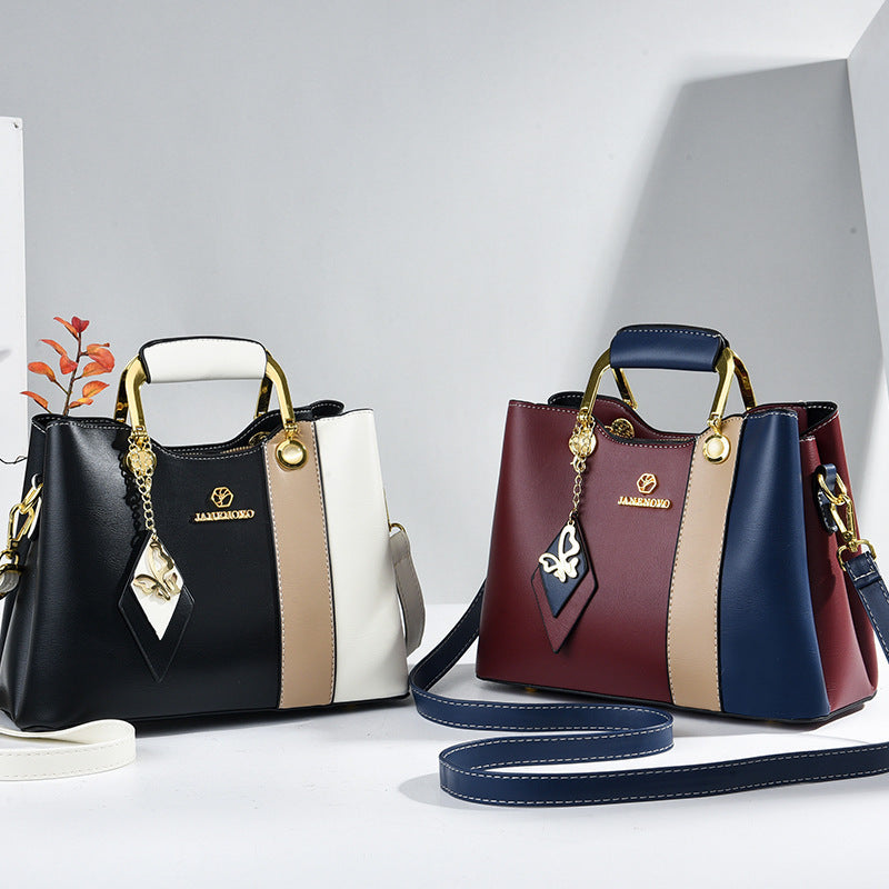 Women's Bucket Bag in white with blue - product photo 1