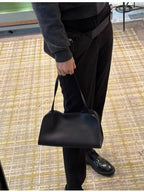 Women's Leather Bag in coffee color plain weave - product photo 2