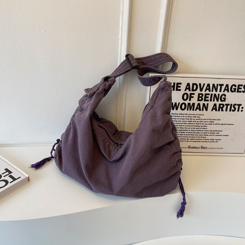 Women's Canvas Crossbody Bag in black - product photo 7
