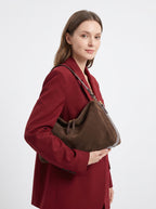 Women's Cowhide Handbag in brown - product photo 1