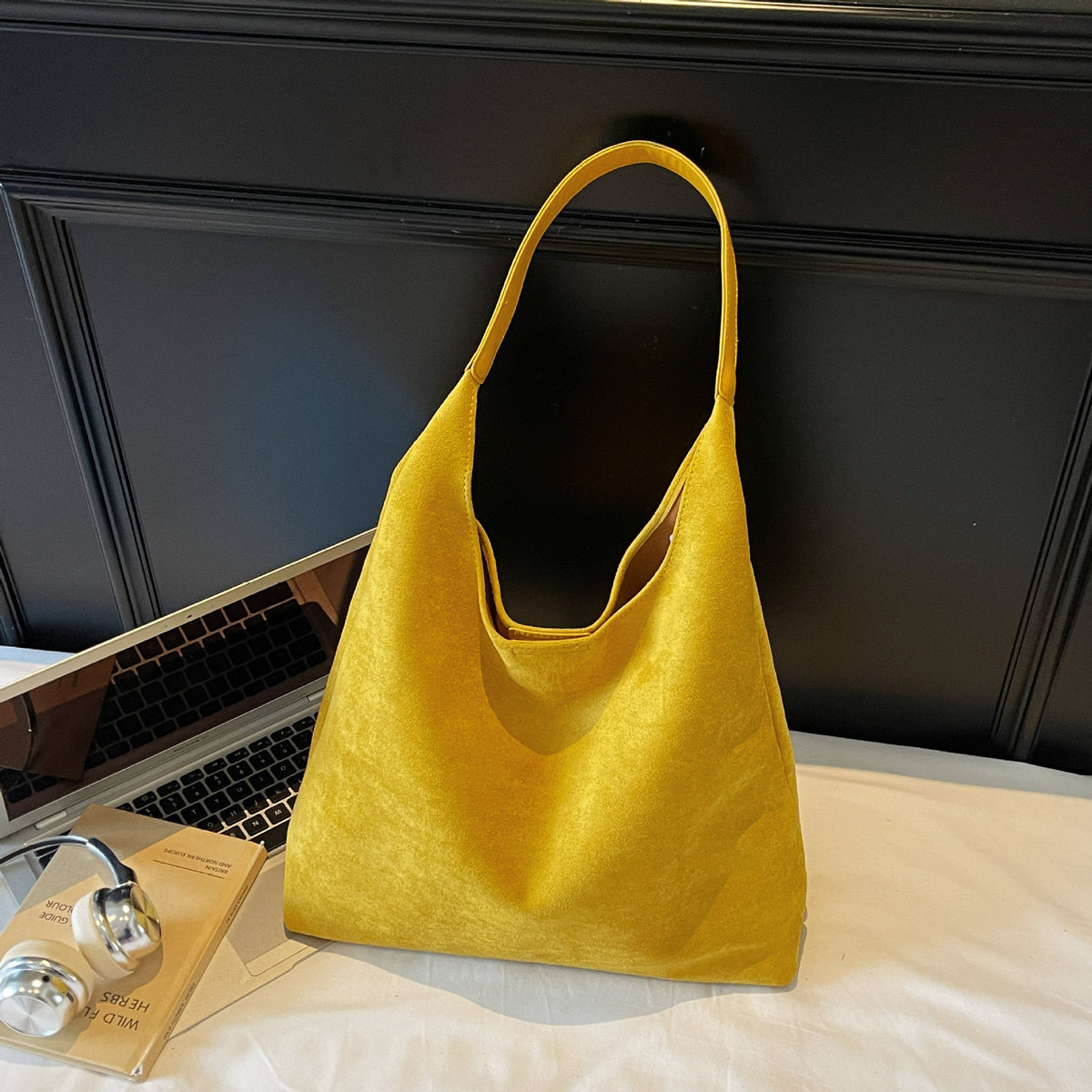 Women's Corduroy Tote Bag in brown - product photo 4