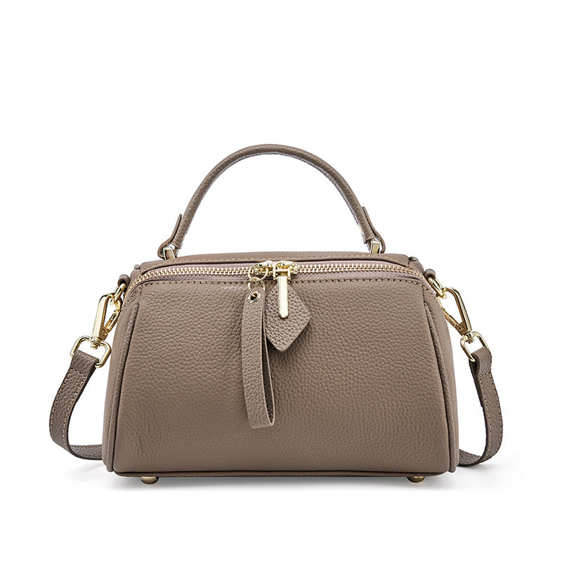 Women's Genuine Leather Handbag in black - product photo 7