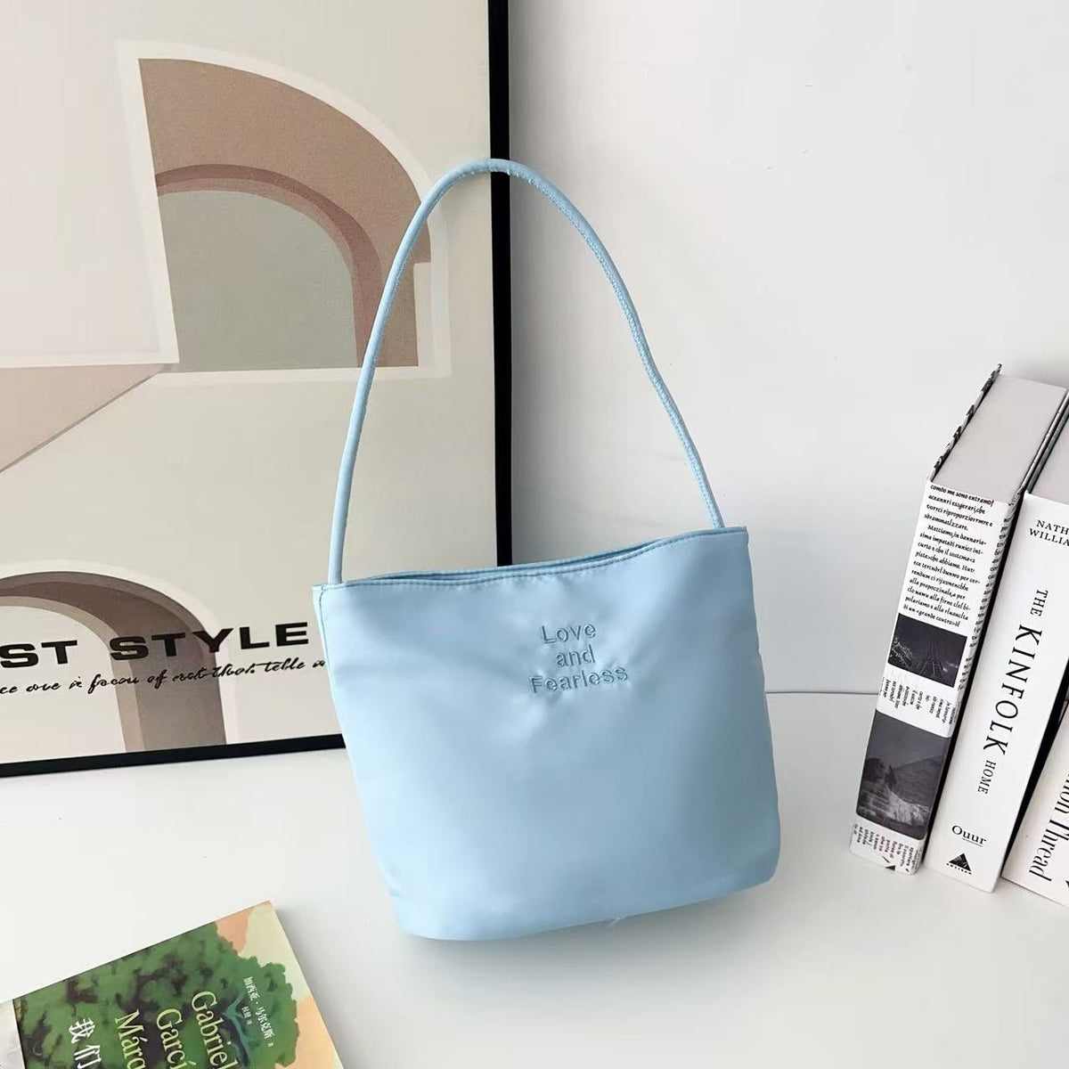 Women's Nylon Bucket Bag in pink - product photo 8