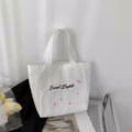Women's Canvas Shoulder Bag in white no pendant - product photo 6