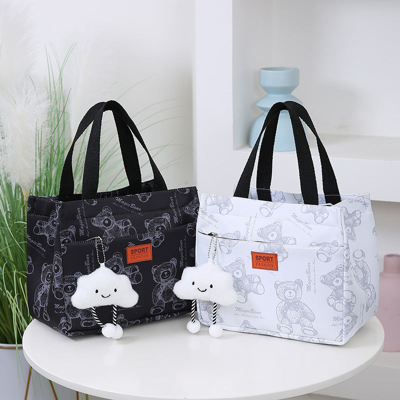 Women's Bag in black bear bento style - product photo 3