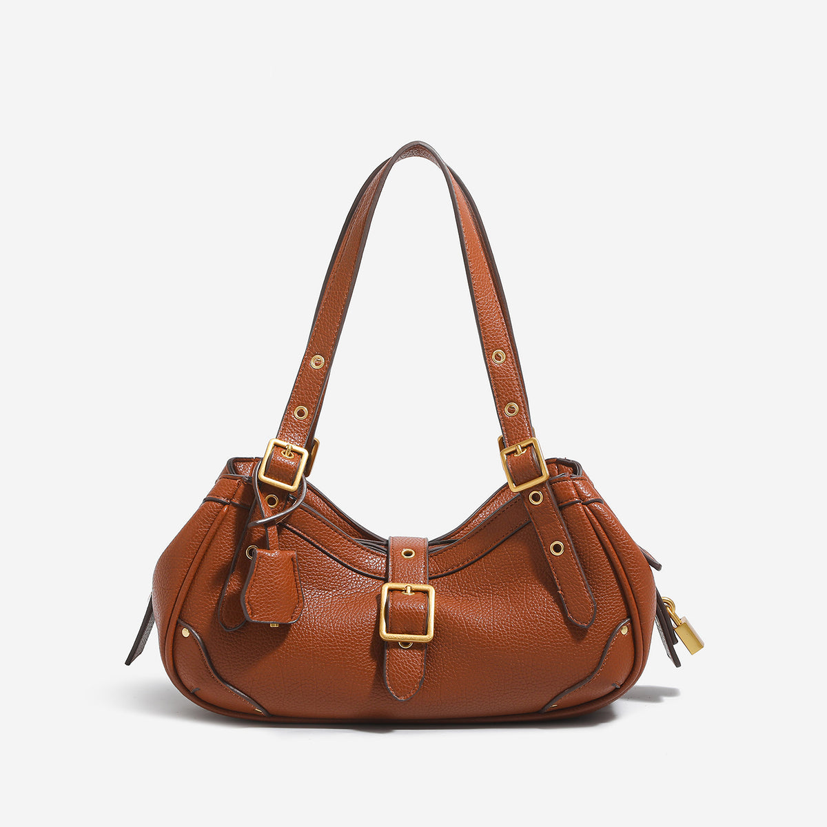 Women's Cowhide Shoulder Bag in black - product photo 6
