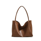Women's Leather Tote Bag in black mother-in-law bag - product photo 5