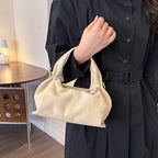 Women's Suede Handbag in coffee - product photo 2