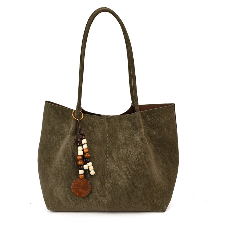 Women's PU Leather Tote Bag in black - product photo 12