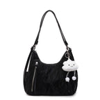 Women's Backpack in off-white with pendant - product photo 3