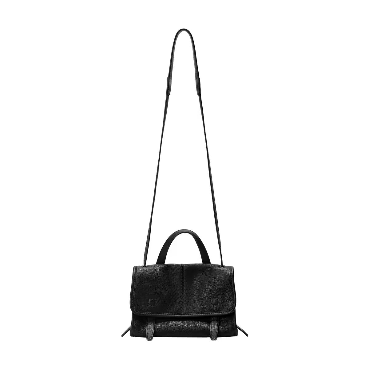 Women's Genuine Leather Crossbody Bag in elephant gray mini - product photo 8