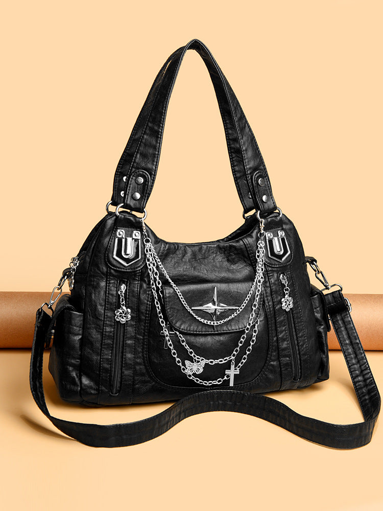 Women's Tote Bag in gray leopard print - product photo 2