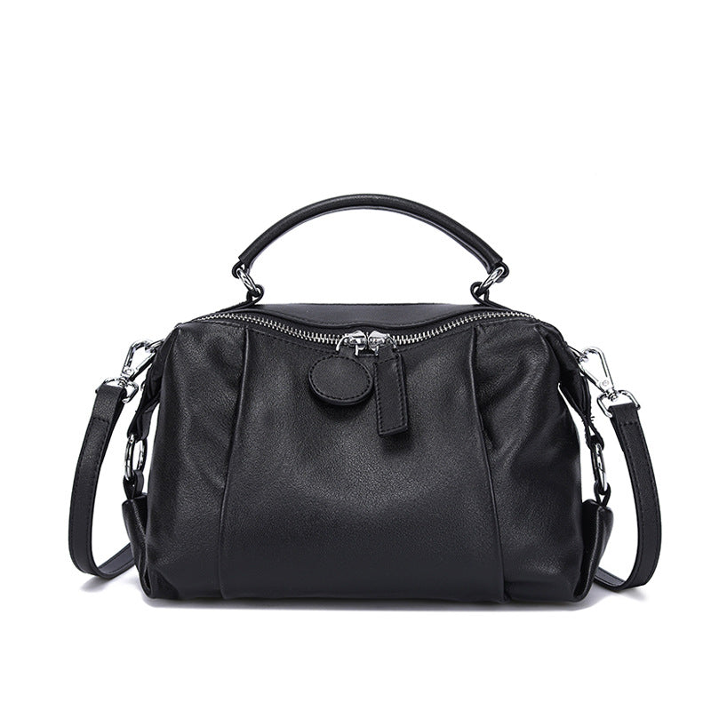 Women's Genuine Leather Crossbody Bag in coffee - product photo 7