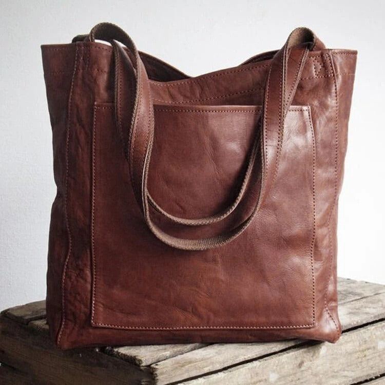 Women's Leather Bag in light brown - product photo 8