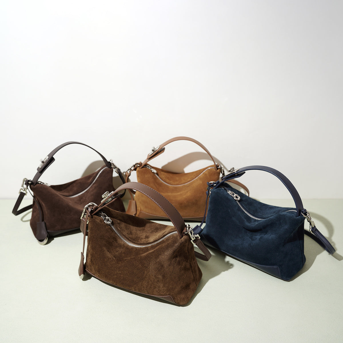 Women's Suede Crossbody Bag in brown - product photo 3
