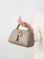 Women's Genuine Leather Handbag in black - product photo 3