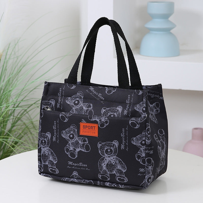 Women's Bag in black bear bento style - product photo 4