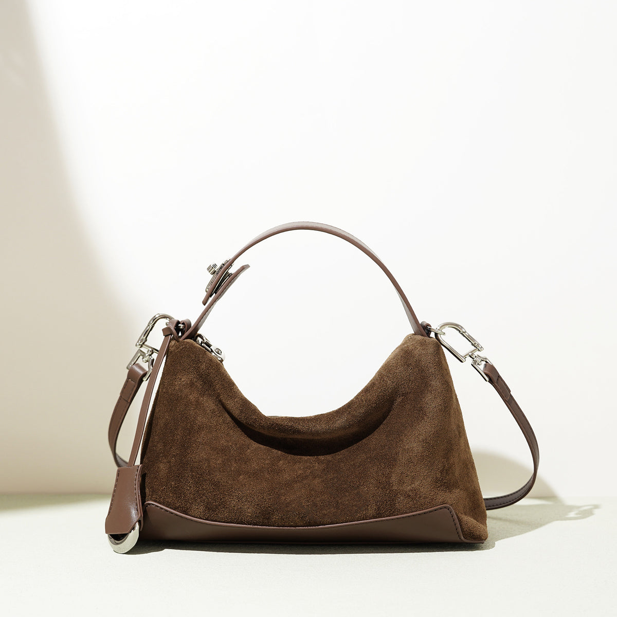 Women's Suede Crossbody Bag in brown - product photo 1