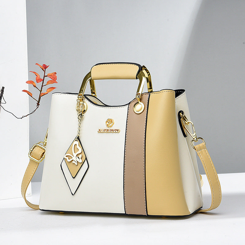 Women's Bucket Bag in white with blue - product photo 13