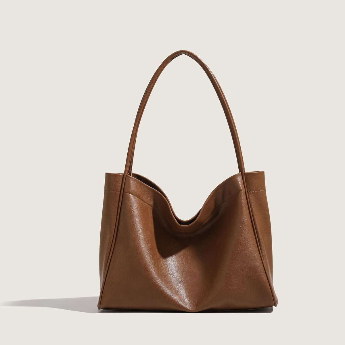 Women's Leather Tote Bag in black mother-in-law bag - product photo 9