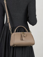Women's Genuine Leather Handbag in black - product photo 1