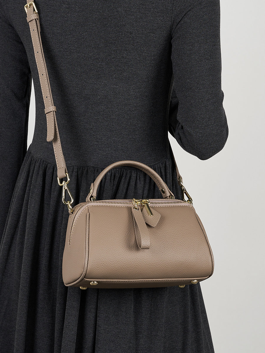 Women's Genuine Leather Handbag in black - product photo 1