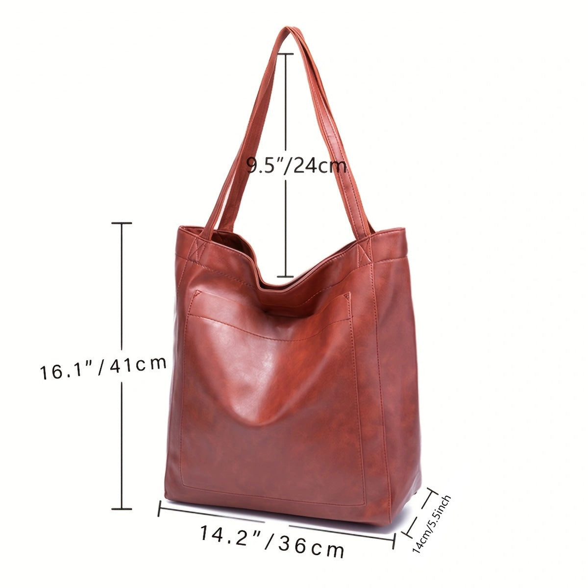 Women's Leather Bag in light brown - product photo 5