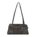 Women's Suede Shoulder Bag in black - product photo 6