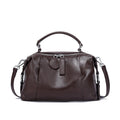 Women's Genuine Leather Crossbody Bag in coffee - product photo 5