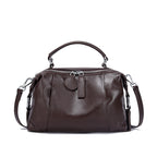 Women's Genuine Leather Crossbody Bag in coffee - product photo 5