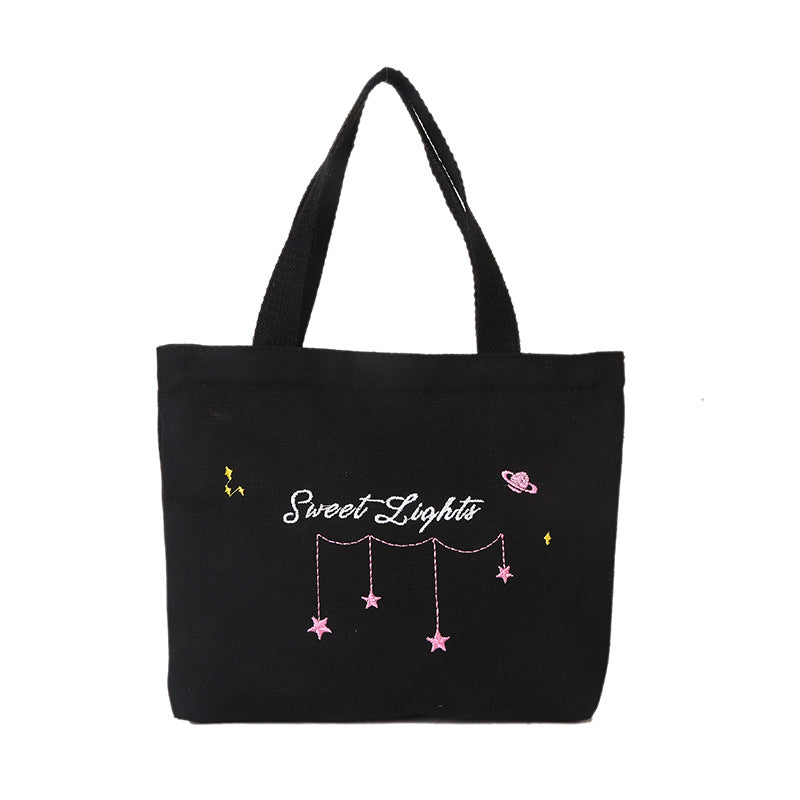 Women's Canvas Shoulder Bag in white no pendant - product photo 3
