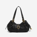 Women's Cowhide Shoulder Bag in black - product photo 5