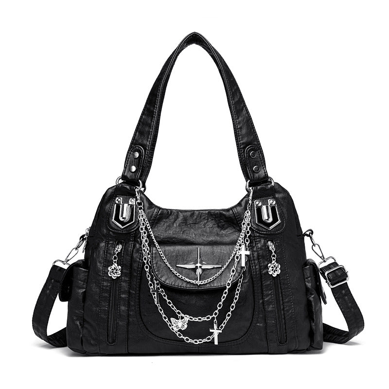 Women's Tote Bag in gray leopard print - product photo 7