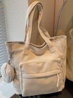 Women's Corduroy Tote Bag in black - product photo 1