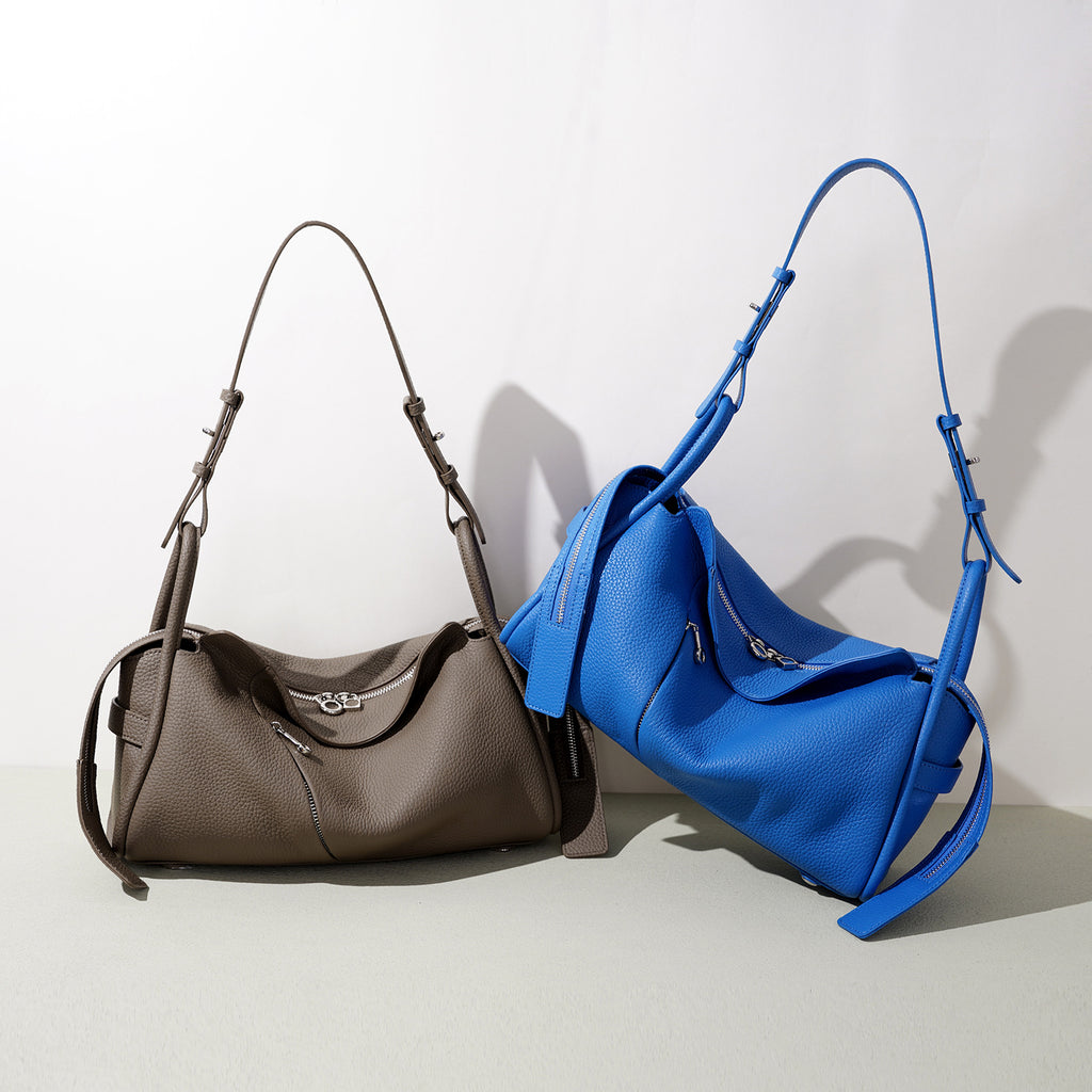 Women's Genuine Leather Crossbody Bag in black - product photo 5