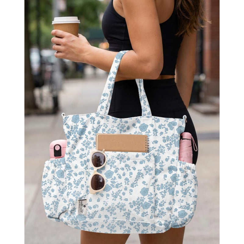 Women's Corduroy Crossbody Bag in off-white - product photo 3