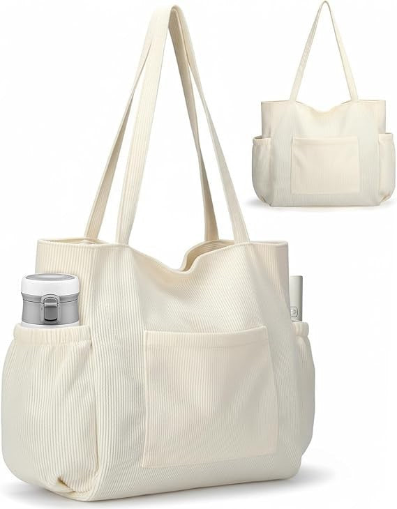 Women's Corduroy Crossbody Bag in off-white - product photo 5