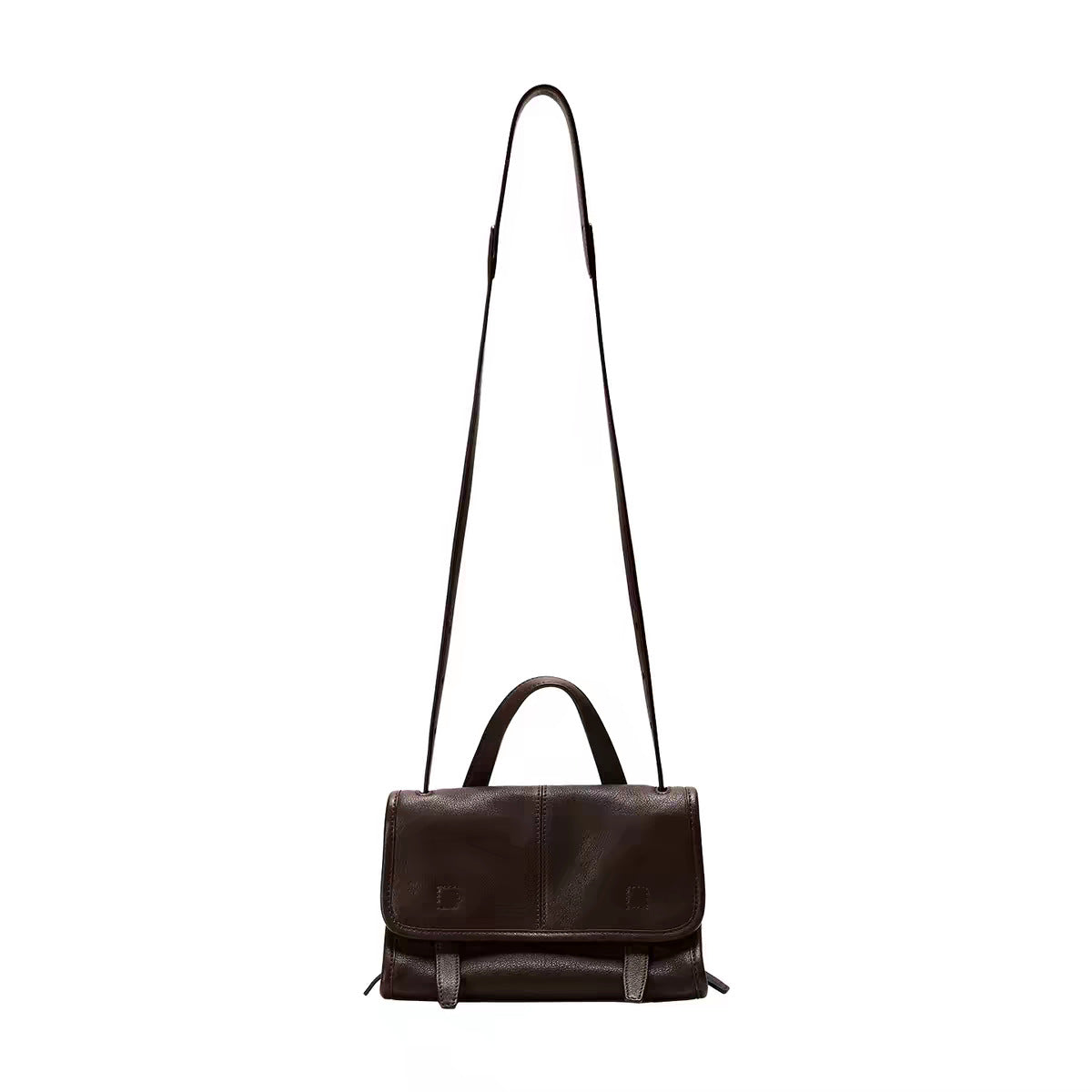 Women's Genuine Leather Crossbody Bag in elephant gray mini - product photo 7
