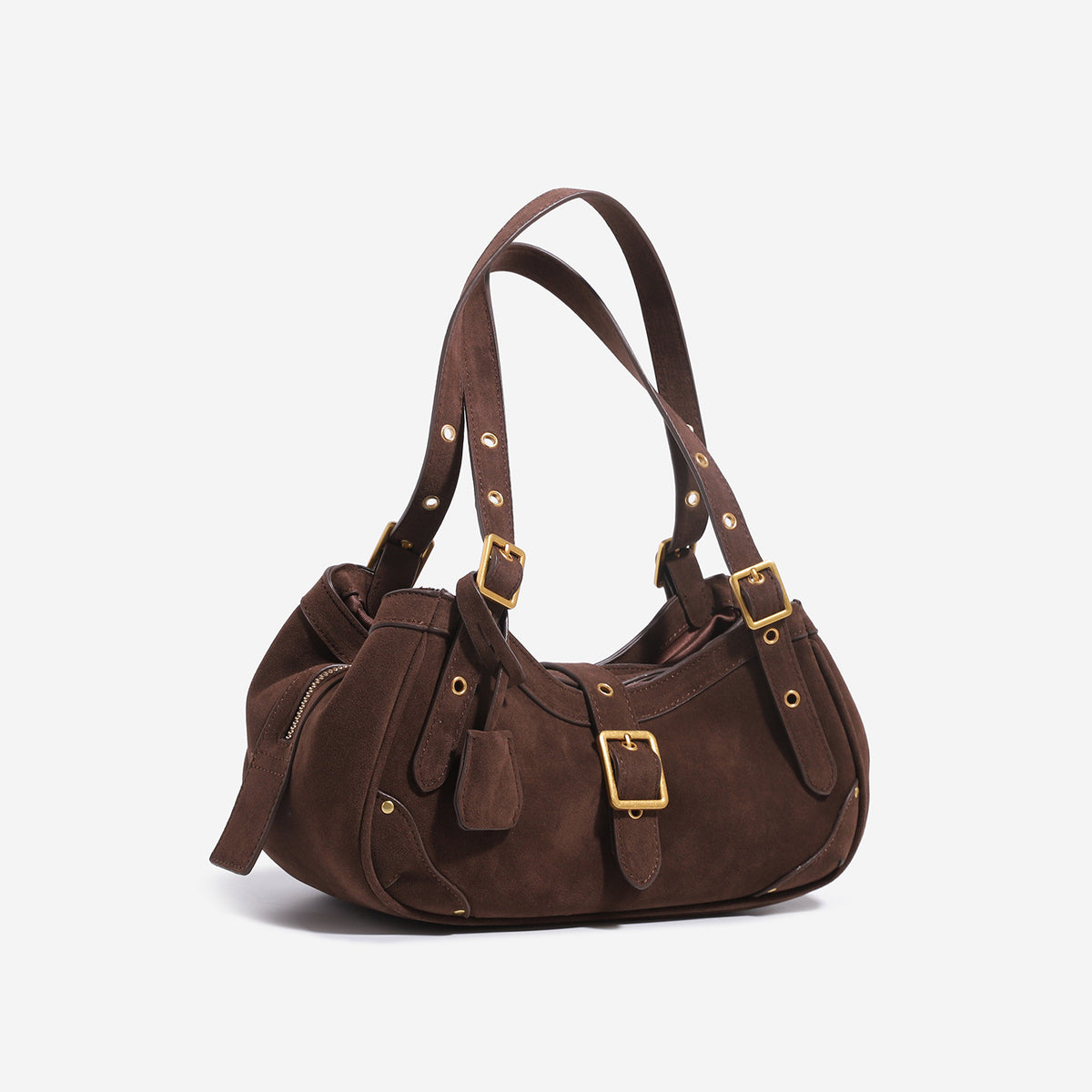 Women's Cowhide Shoulder Bag in black - product photo 7