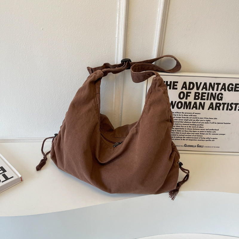 Women's Canvas Crossbody Bag in black - product photo 9
